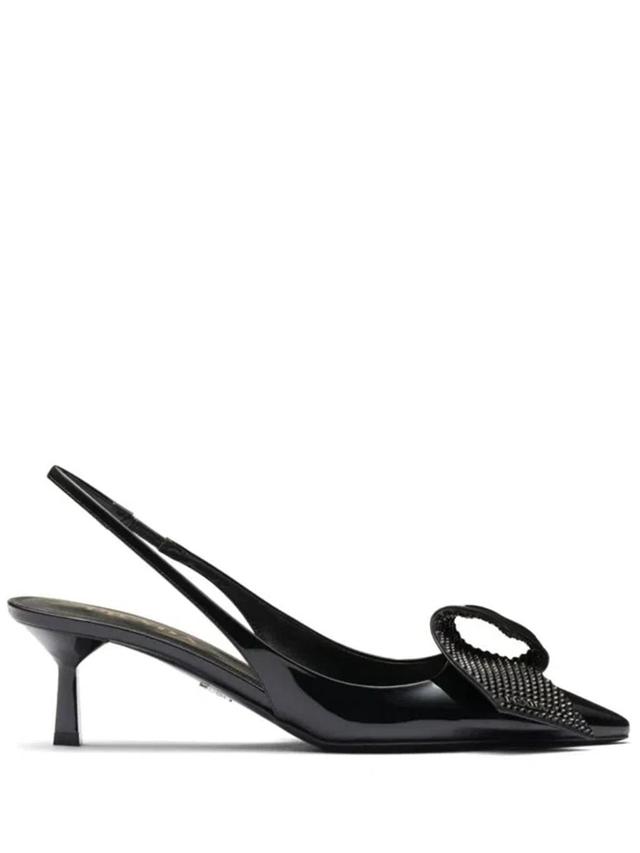 Embellished Slingback Pumps In Black Product Image