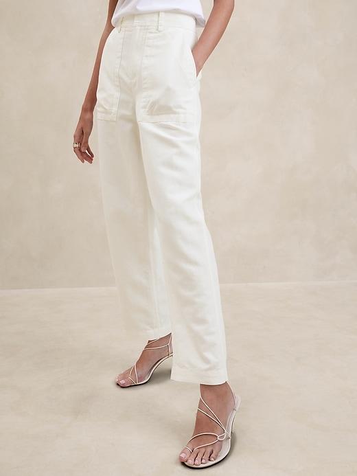 Mya Cotton-Linen Cargo Pant Product Image