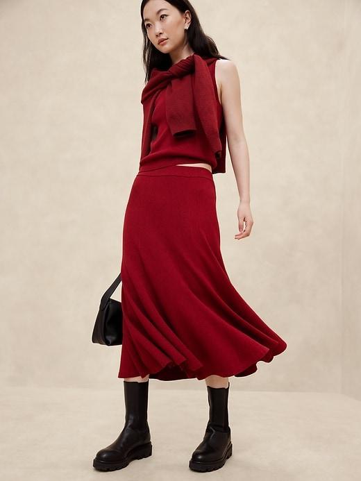 Lurex Midi Sweater Skirt Product Image