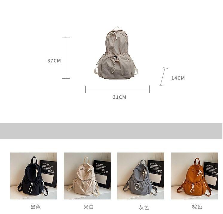 Drawstring Multi-Pocket Backpack Product Image