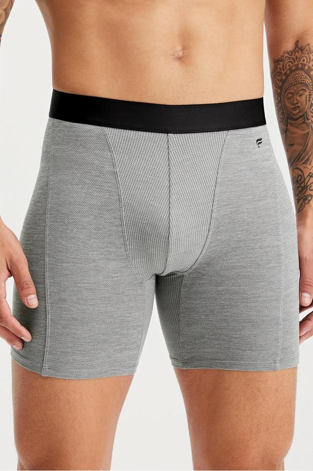 Fabletics Men The Blueprint Boxer Brief male Grey Heather Size L Product Image