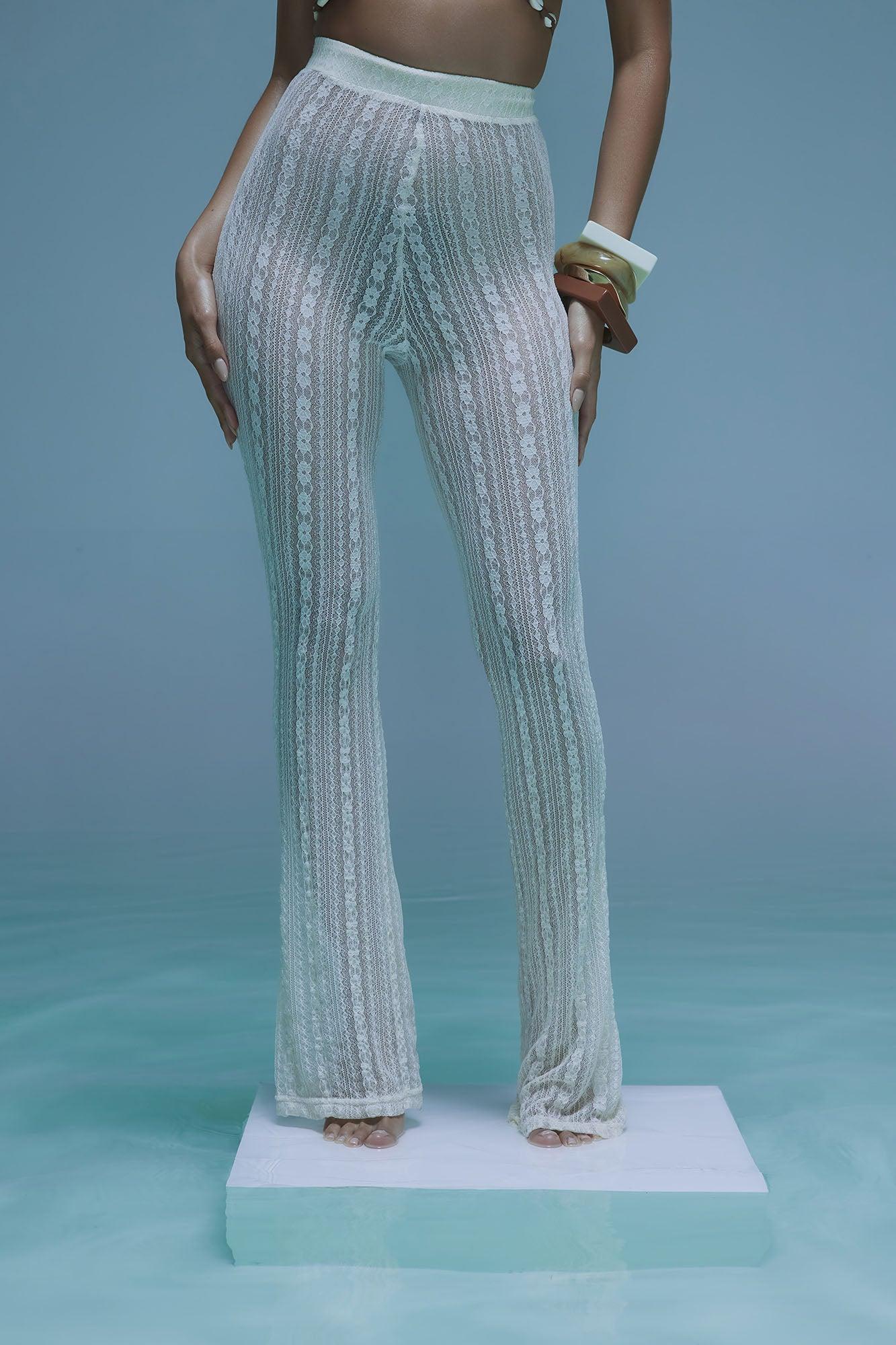 Camelia Lace Cover Up Pants - Cream Product Image