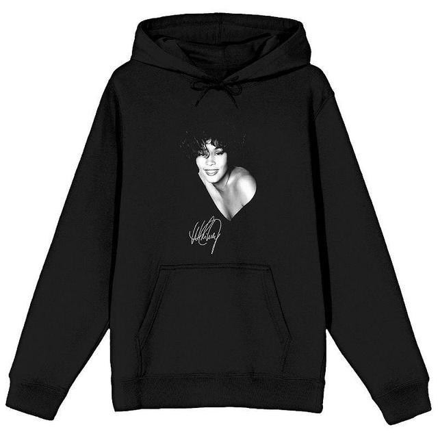 Mens Whitney Houston The Voice Graphic Hoodie Black Product Image