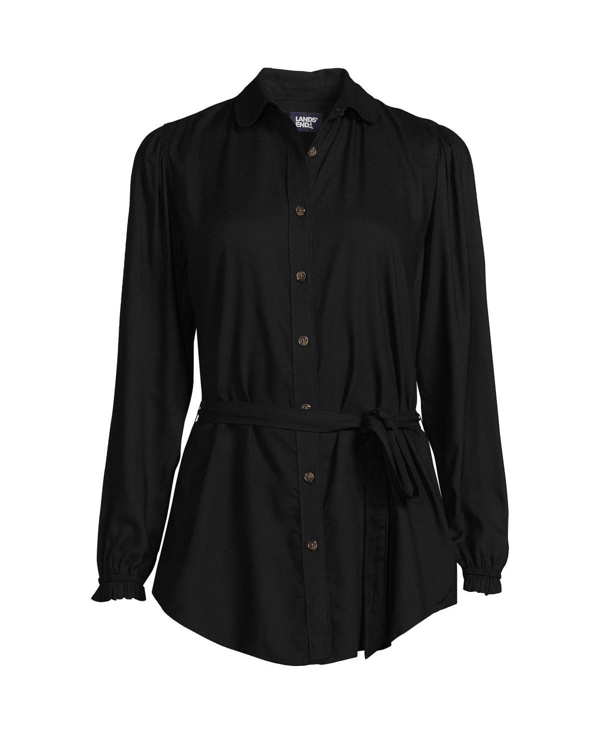 Womens Lands End Tie Waist Shirt Product Image