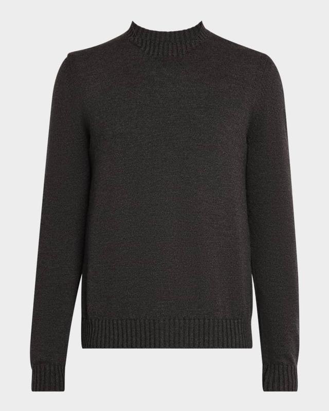 Mens Virgin Wool Crewneck Sweater Product Image