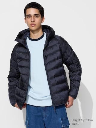 Mens Ultra Light Down Parka 3D Cut with Anti-Static Navy Small UNIQLO US Product Image