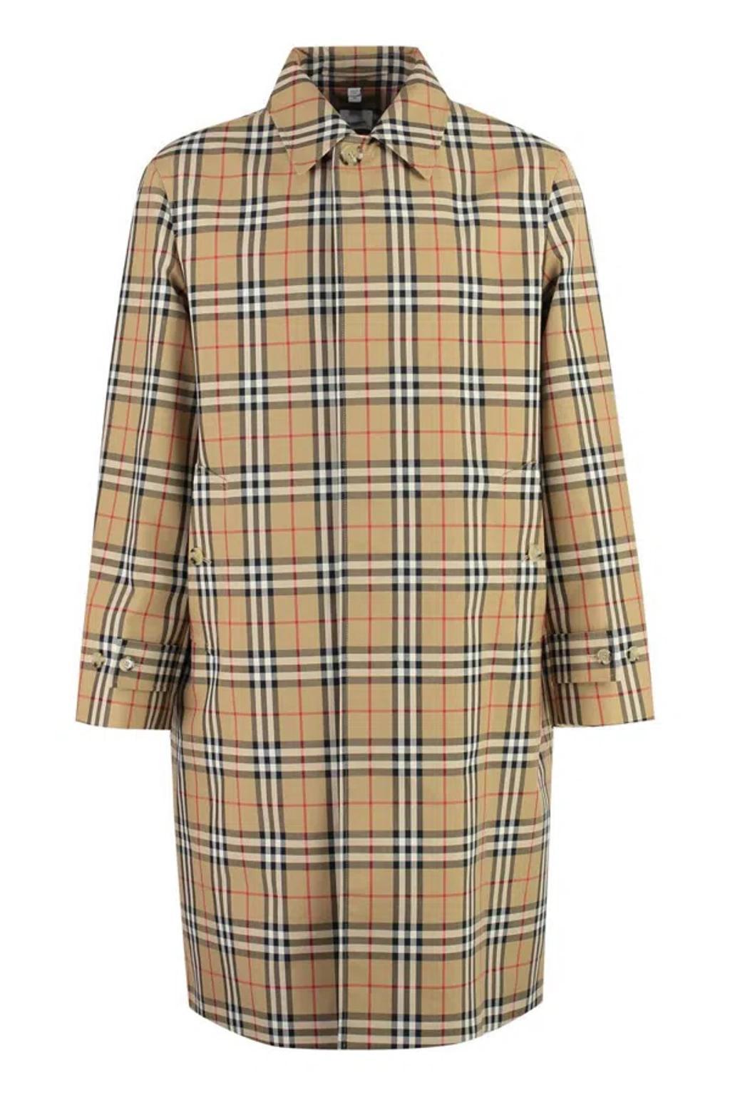 BURBERRY Cotton Trench Coat In Beige Product Image