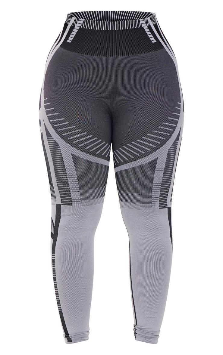 Shape Grey Contrast High Waist Leggings Product Image