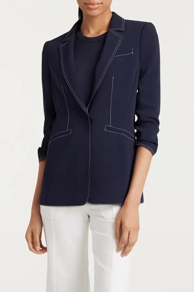 Crepe Khloe Blazer In Navy Ivory In Navyivory Product Image