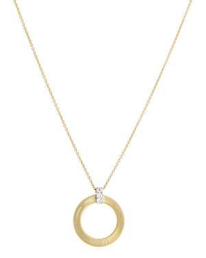 Womens Masai 18K Yellow Gold & Diamond Coil Circle Pendant Necklace Product Image