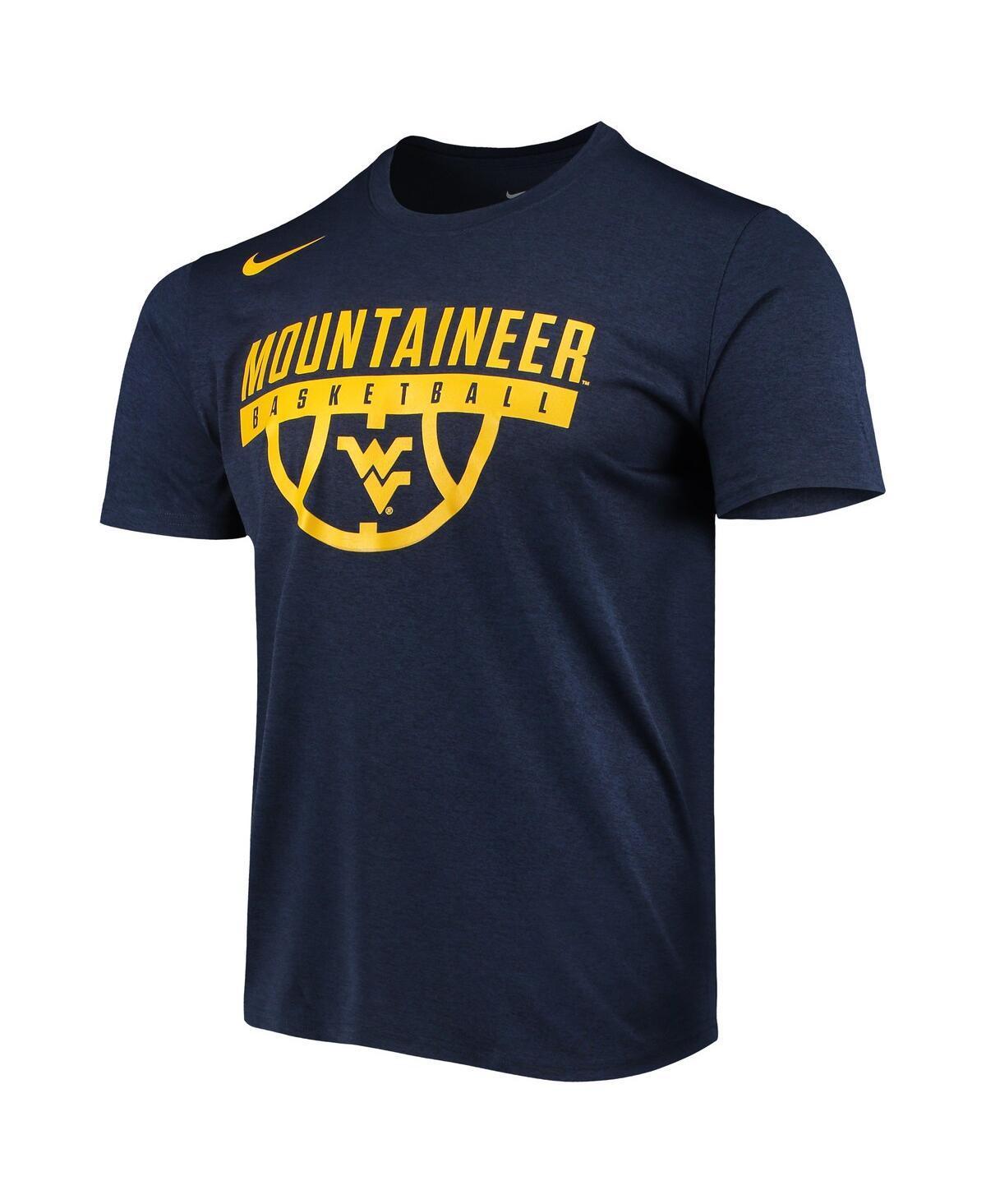 NIKE Men's  Navy West Virginia Mountaineers Basketball Drop Legend Performance T-shirt Product Image