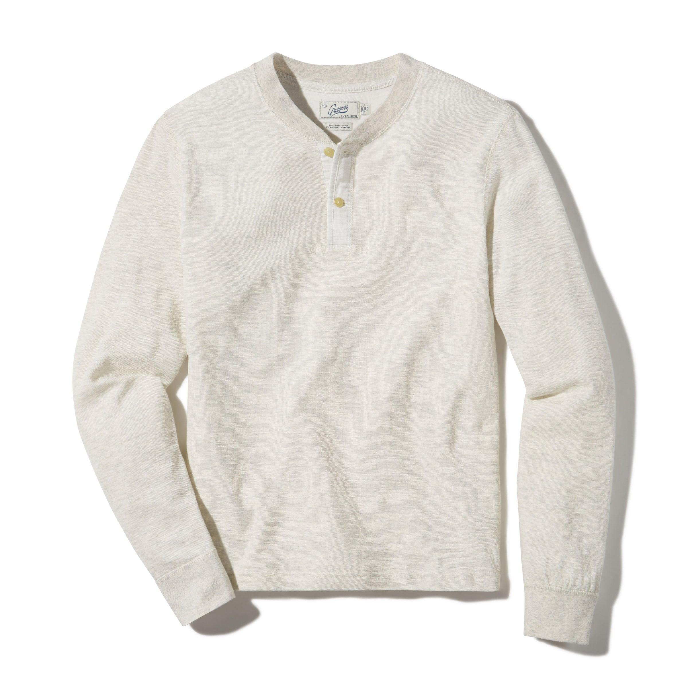 New Windsor Double Cloth Henley - Oatmeal Heather Product Image