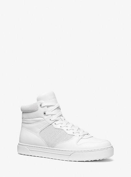 Michael Kors High Top to High-Top based on MWL (Optic White) Men's Shoes Product Image