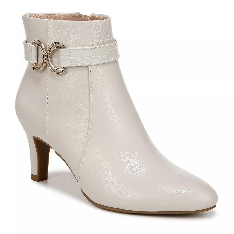 LifeStride Guild 2 Womens Heeled Ankle Boots Ivory Faux Product Image