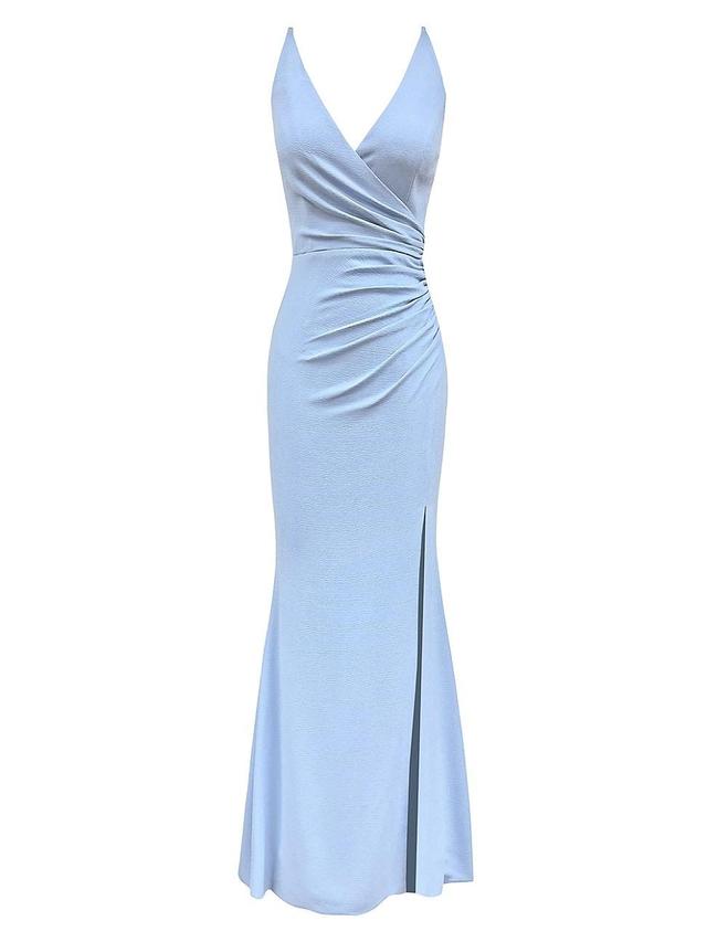 Dress the Population Jordan Ruched Side Slit Gown Product Image