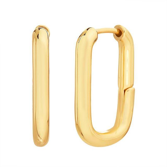 Paige Harper 14k Gold Over Recycled Brass Rectangular Hoop Earrings, Womens, Multicolor Product Image