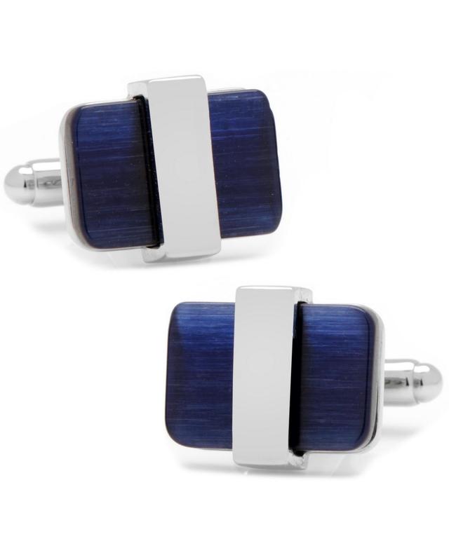 Wrapped Navy Blue Cat Eye Cufflinks Product Image