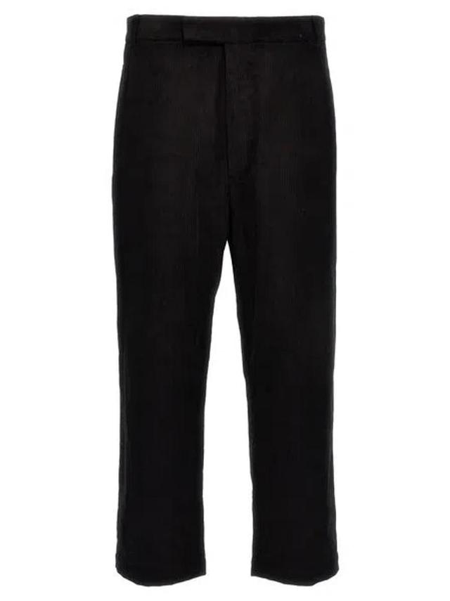 Men's Cotton Corduroy Trousers In Black Product Image