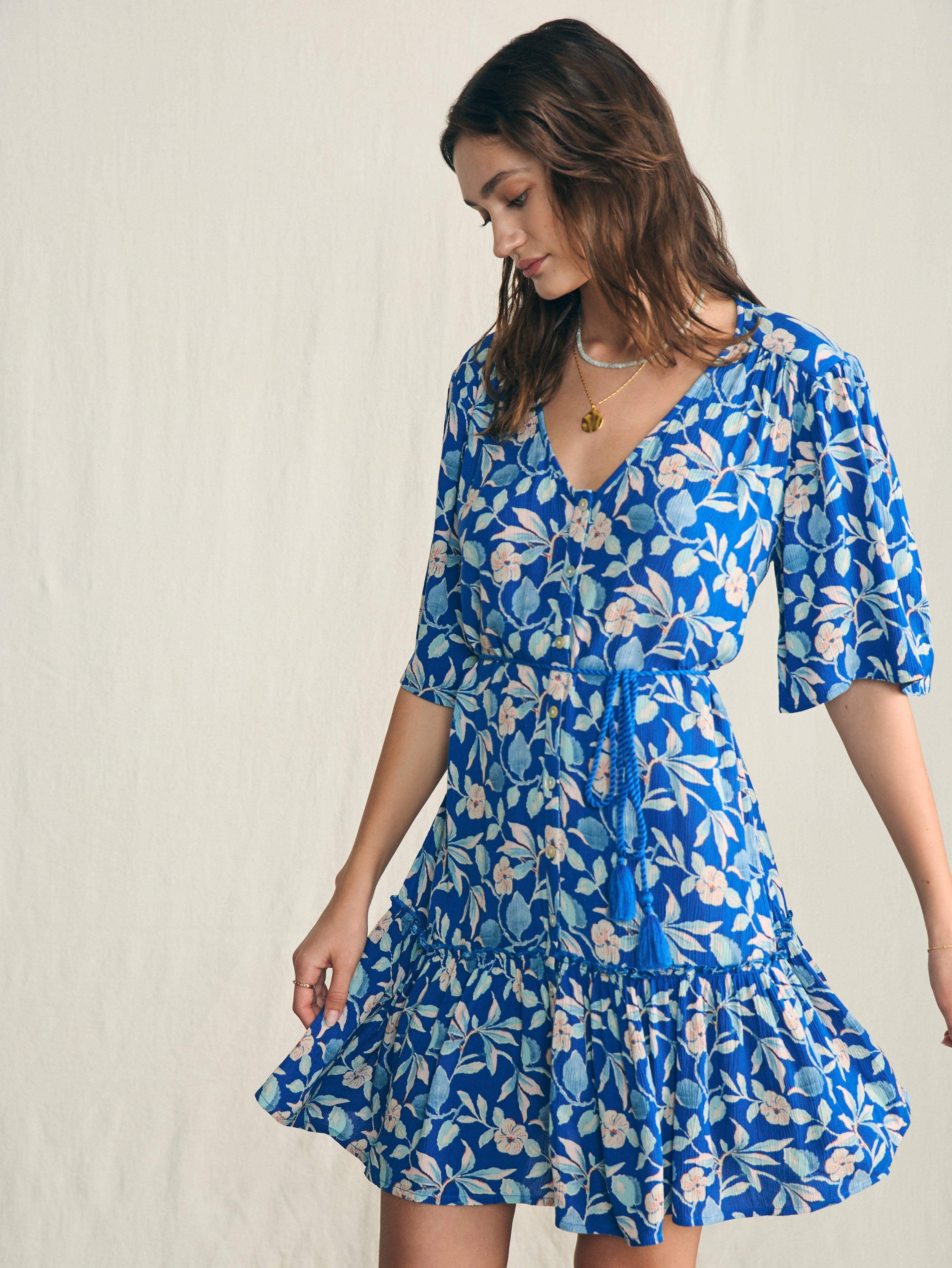 Orinda Mini Dress - Blue Ginger Floral Female Product Image