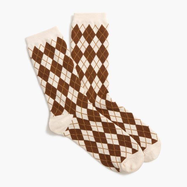 Argyle trouser socks with metallic threads Product Image