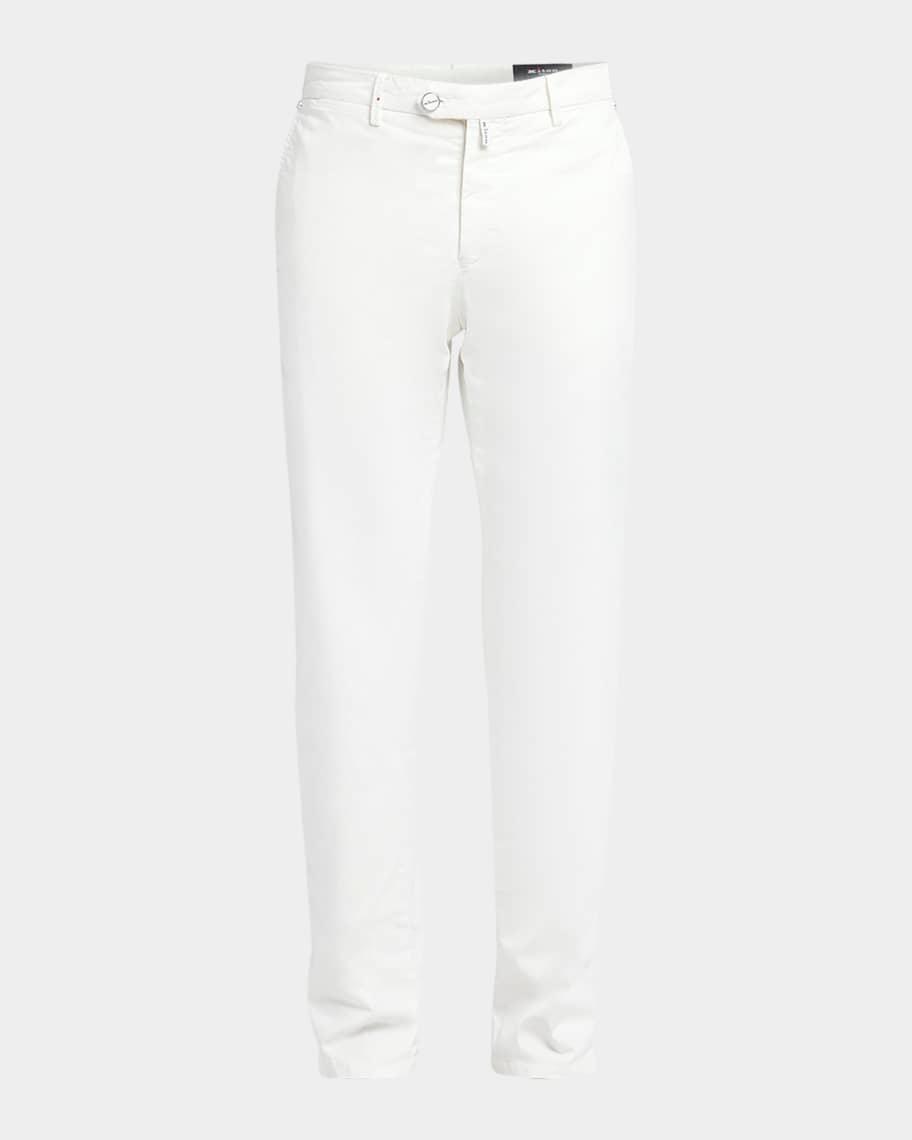 Men's Solid Cotton Trousers Product Image