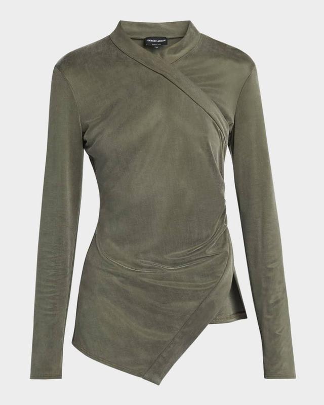 Asymmetric Jersey Long-Sleeve Top Product Image