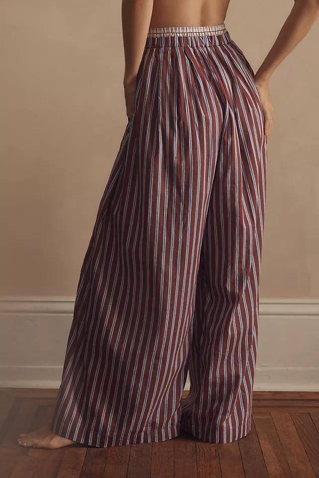 By Anthropologie Mixed Stripe Wide-Leg Pants Product Image