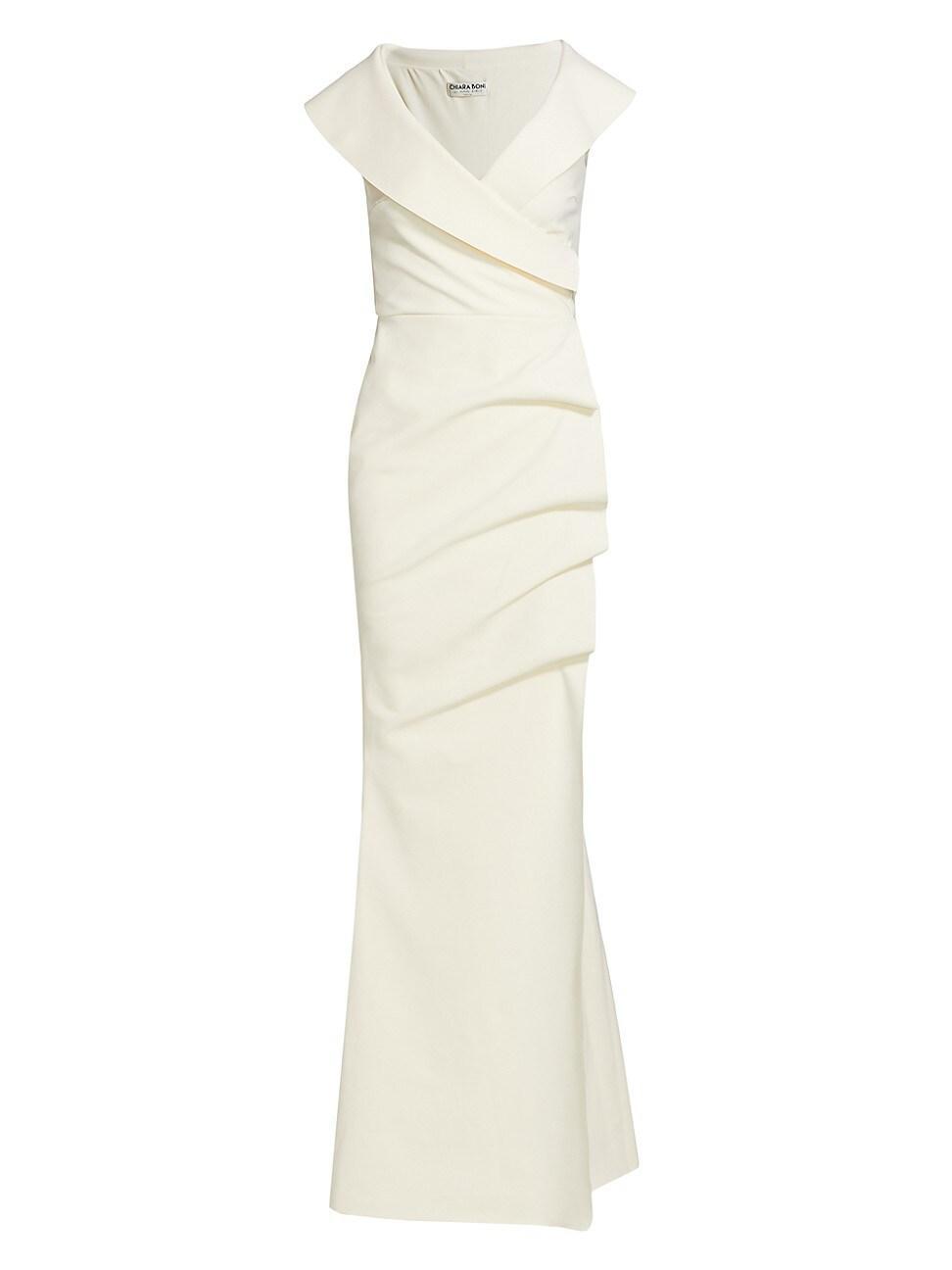 Womens Cocoon Collar Trumpet Gown Product Image