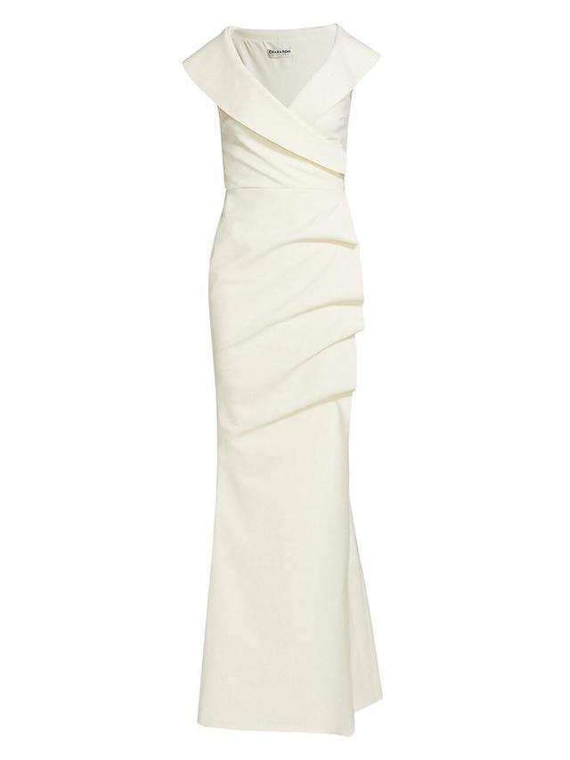 Womens Cocoon Collar Trumpet Gown Product Image