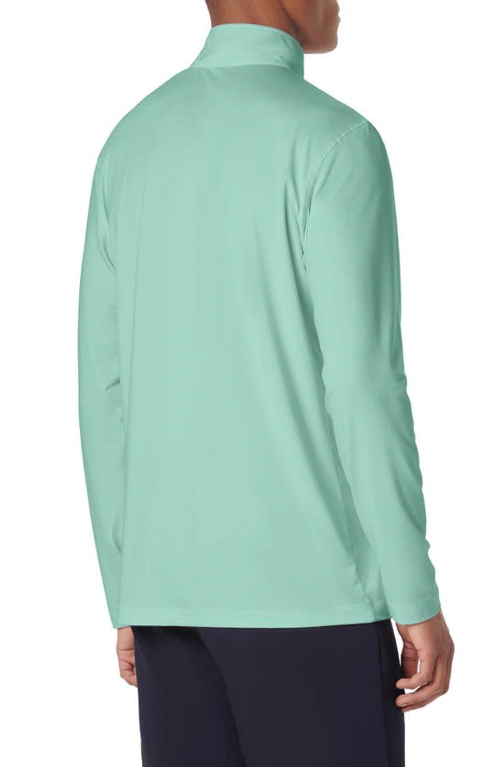 BUGATCHI Quarter Zip Performance Pullover In Mint Product Image