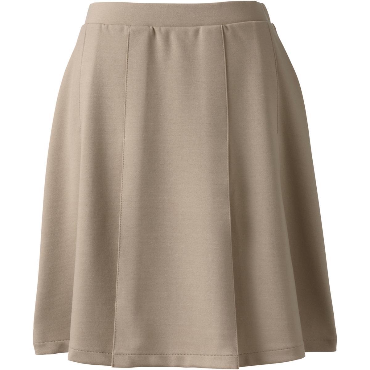 Womens Lands End Ponte Knee Length Pleated Skirt product image