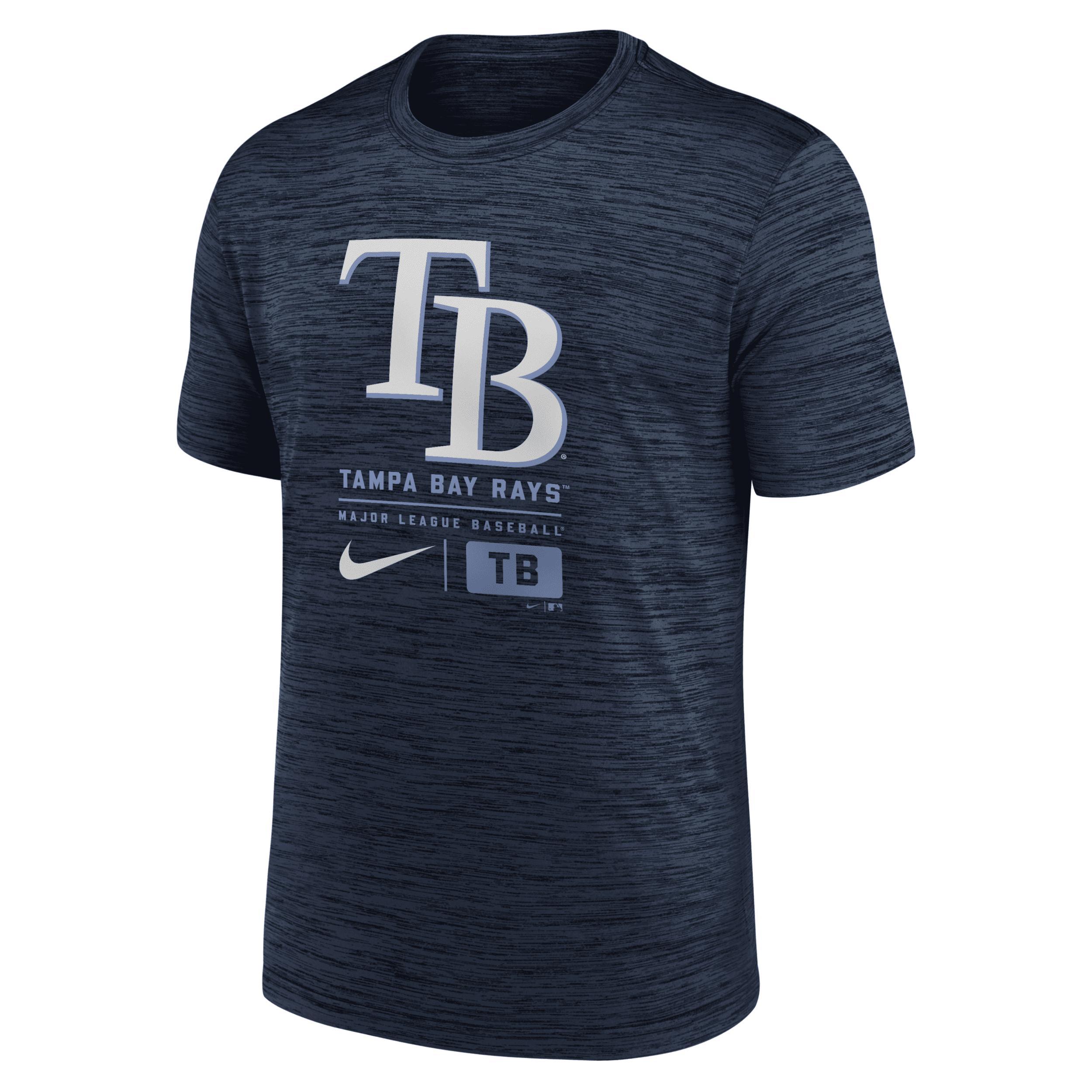 Tampa Bay Rays Large Logo Velocity Nike Men's MLB T-Shirt Product Image