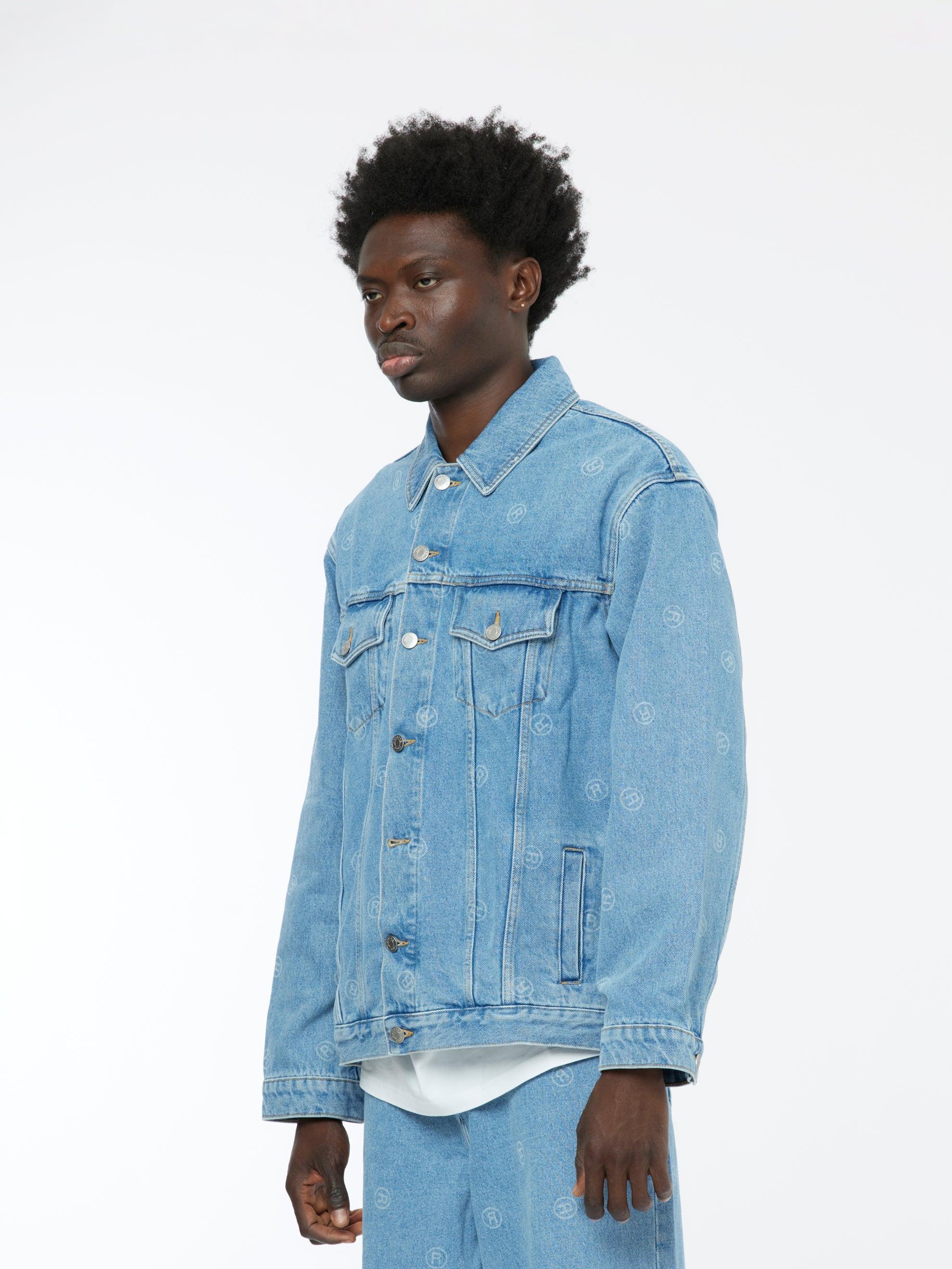 Oversized Denim Jacket Blue Product Image