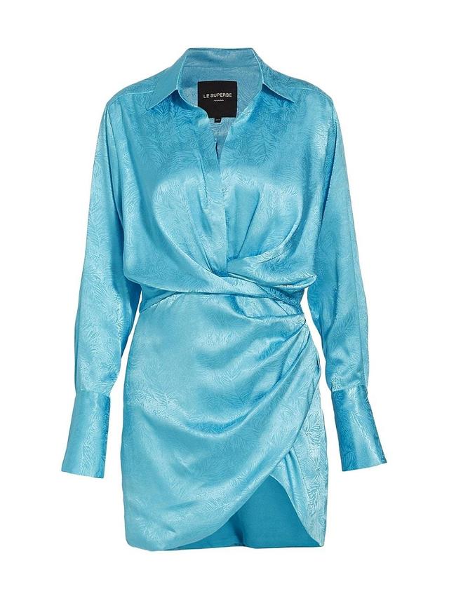 Womens Montmartre Satin Wrap Minidress Product Image