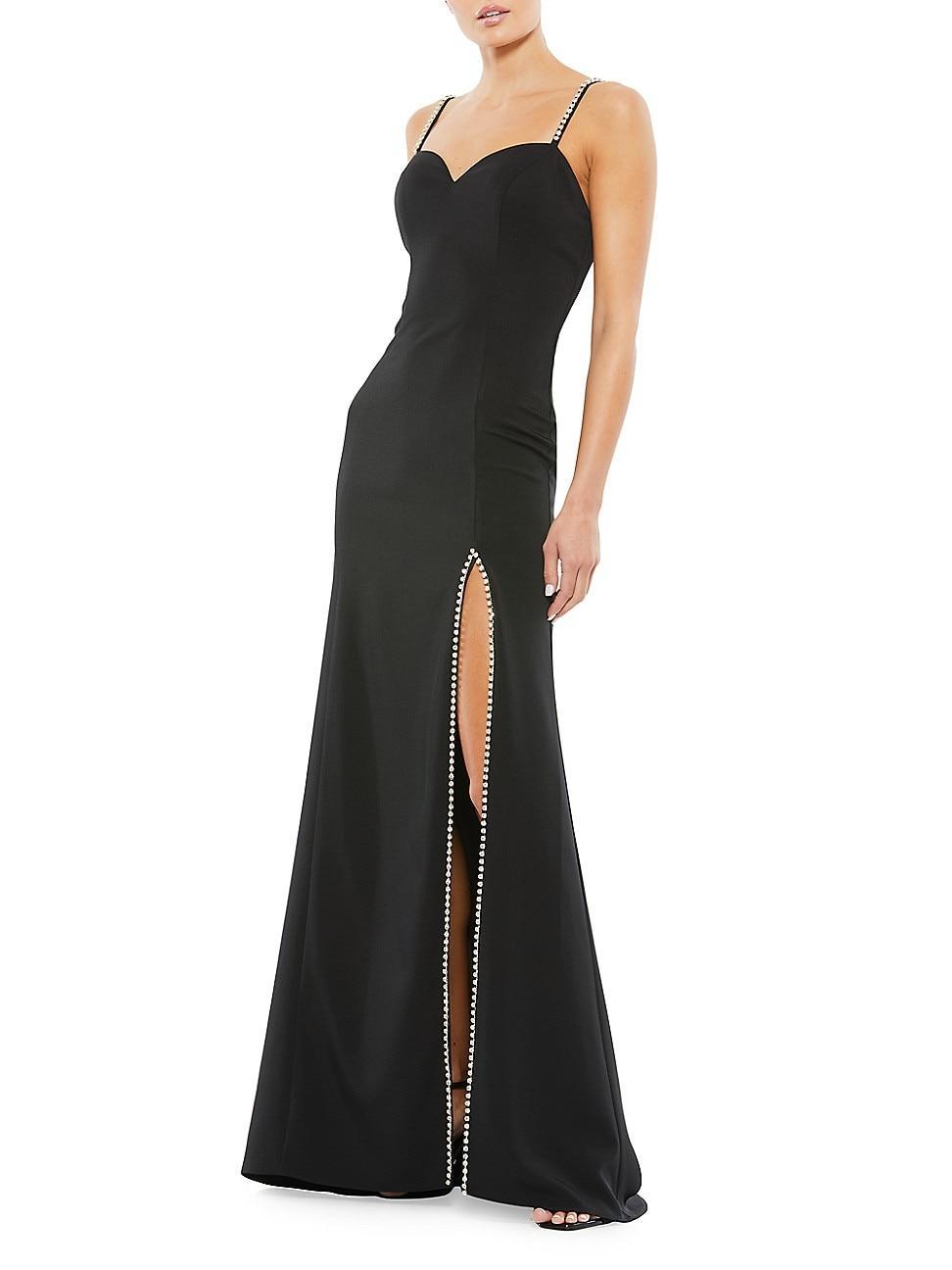 Womens Ieena Crystal-Embellished A-Line Gown product image