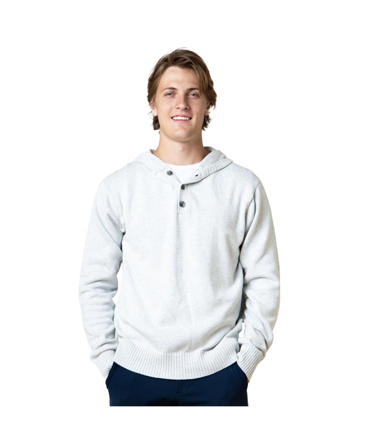 Hope & Henry Mens Organic Long Sleeve Henley Sweater Hoodie Product Image