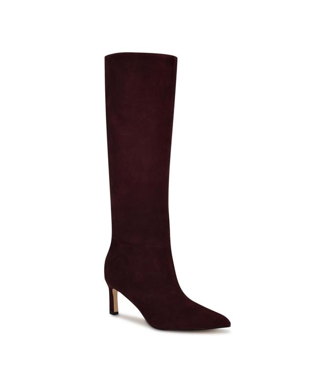 Nine West Womens Lorthey Pointy Toe Stiletto Heel Knee High Boots Product Image