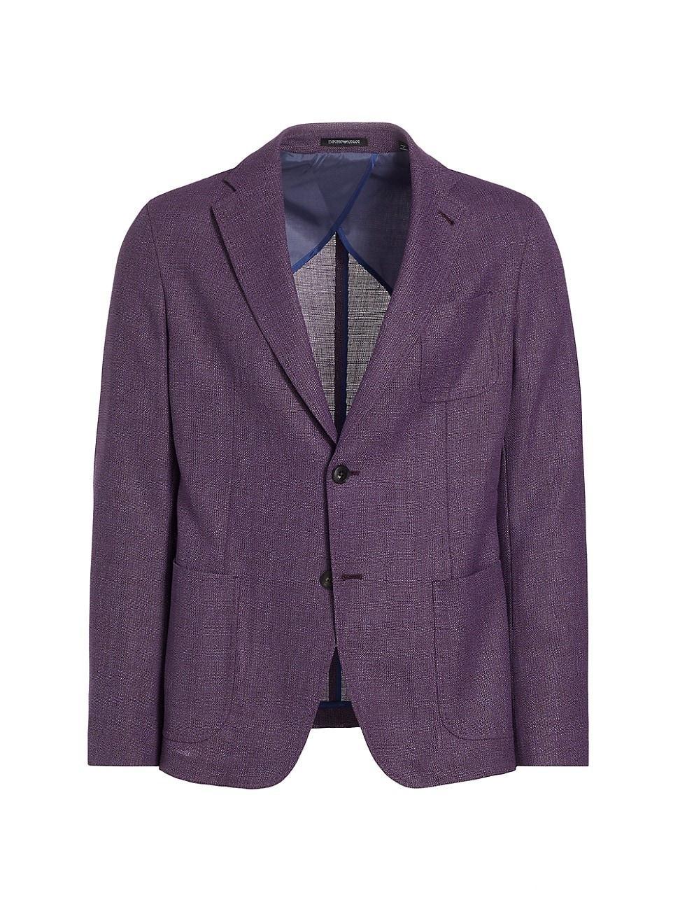 Mens Virgin Wool Single-Breasted Sport Coat Product Image