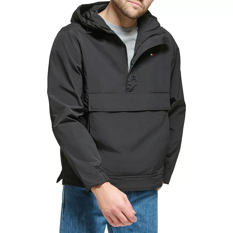 Tommy Hilfiger Mens Half Zip Hooded Jacket - Navy Product Image