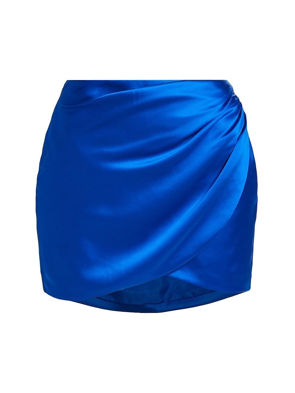 Womens Wrap Silk Miniskirt product image