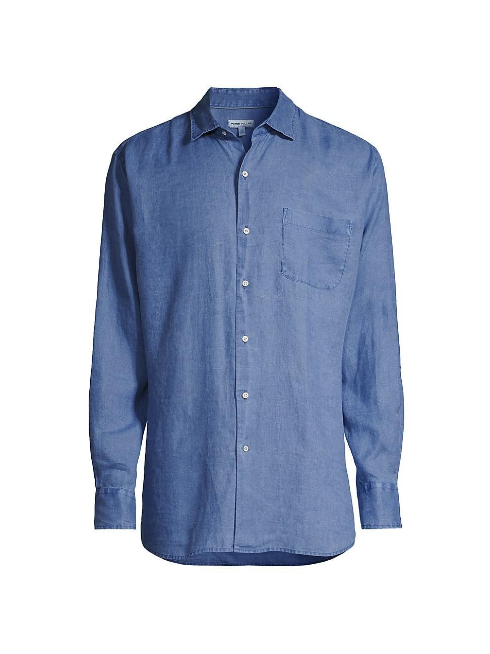 Mens Crown Coastal Garment-Dyed Linen Sport Shirt Product Image