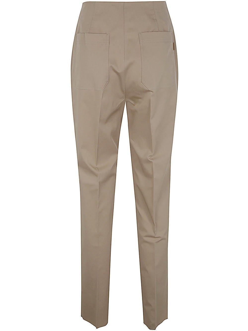 Logo Patch Straight Leg Pants In Brown Product Image