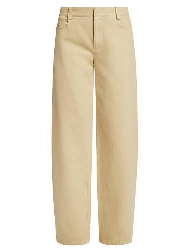 Vince Washed Cotton Twill Wide Leg Pants Product Image