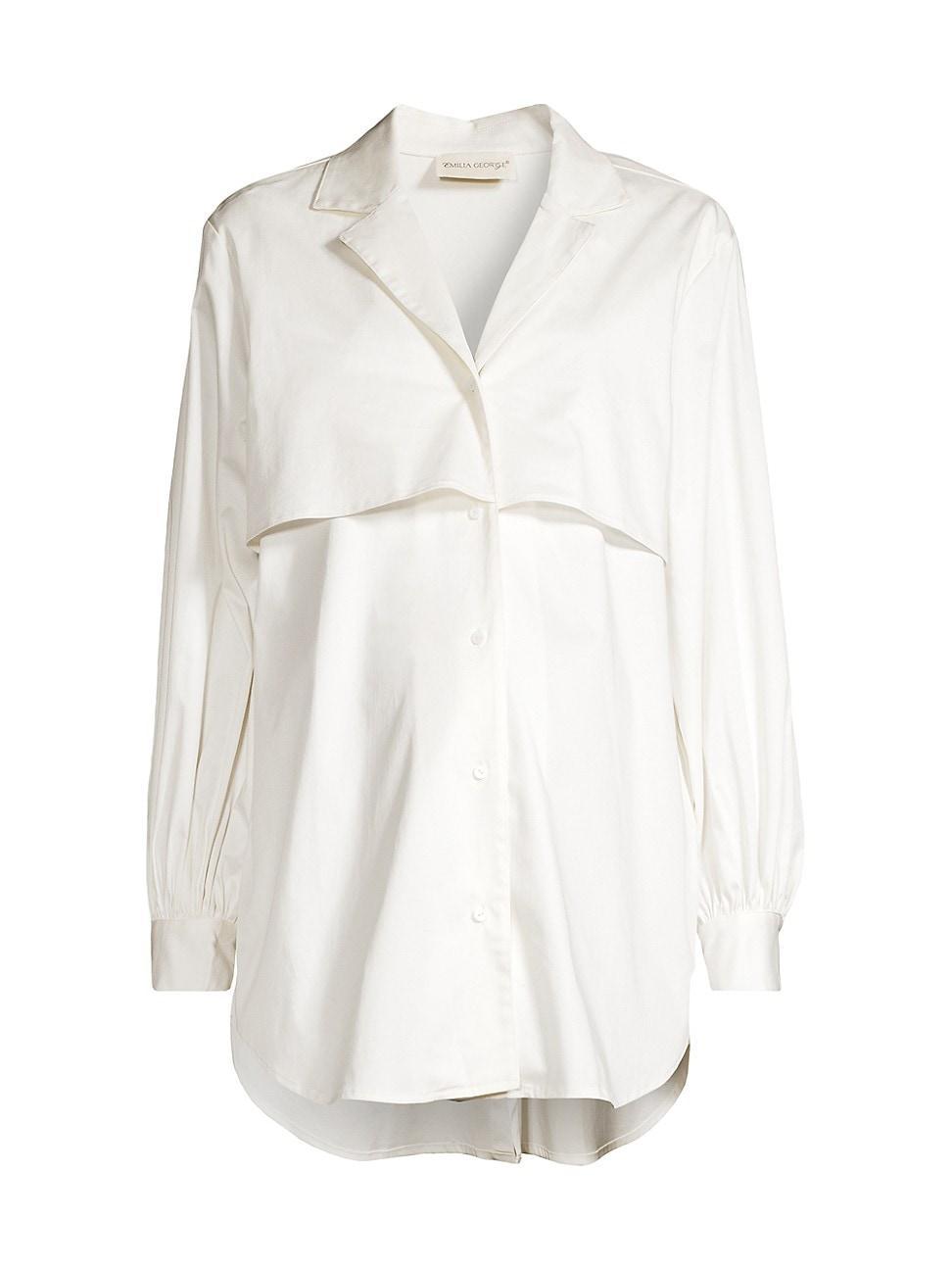 Womens Maternity Adele Trench Shirt Product Image