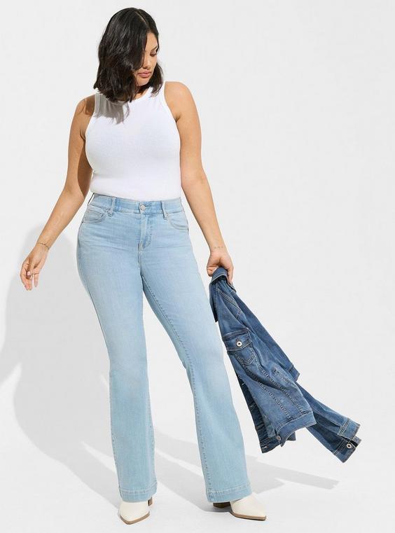 High-Rise Bombshell Flare Stretch Jeans Product Image