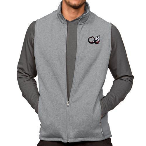 Mens Antigua Heather Gray Colorado Mammoth Course Full-Zip Vest Product Image