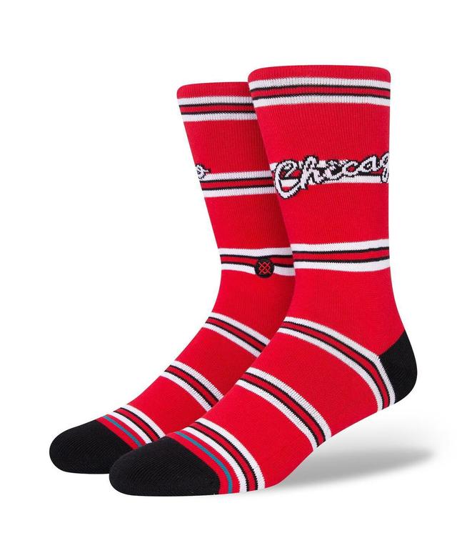 Mens Stance Chicago Bulls Hardwood Classics Stripes Crew Socks Product Image