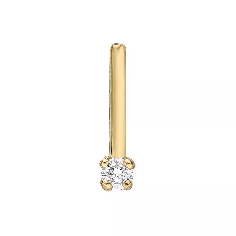 Lila Moon Diamond Accent L-Shape Nose Stud, Womens, 14k Gold Product Image