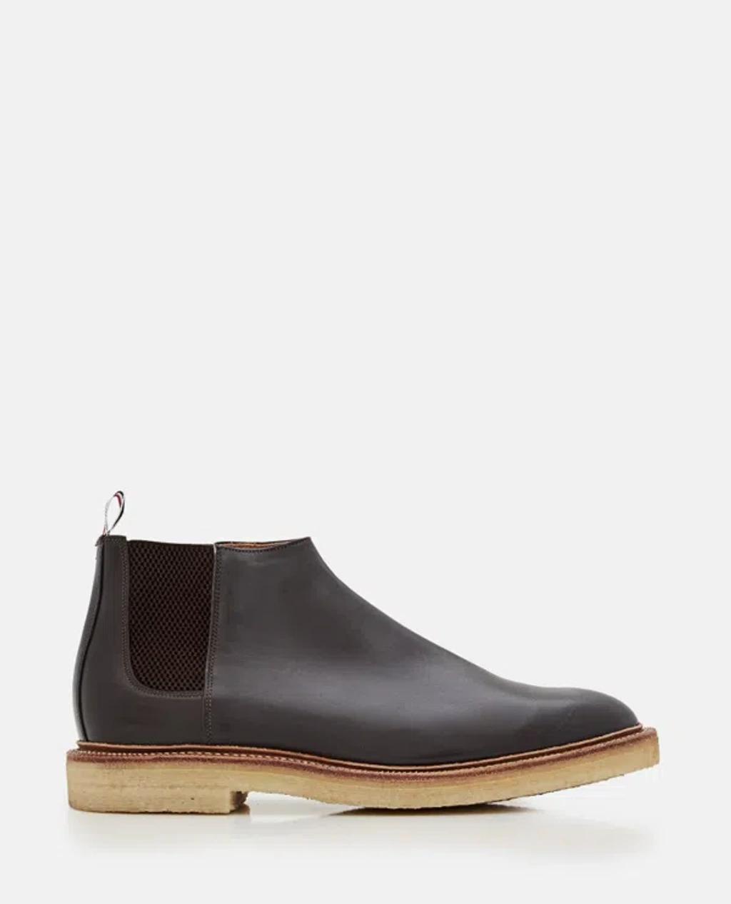 Brown Chelsea Boots In Dark Brown Product Image