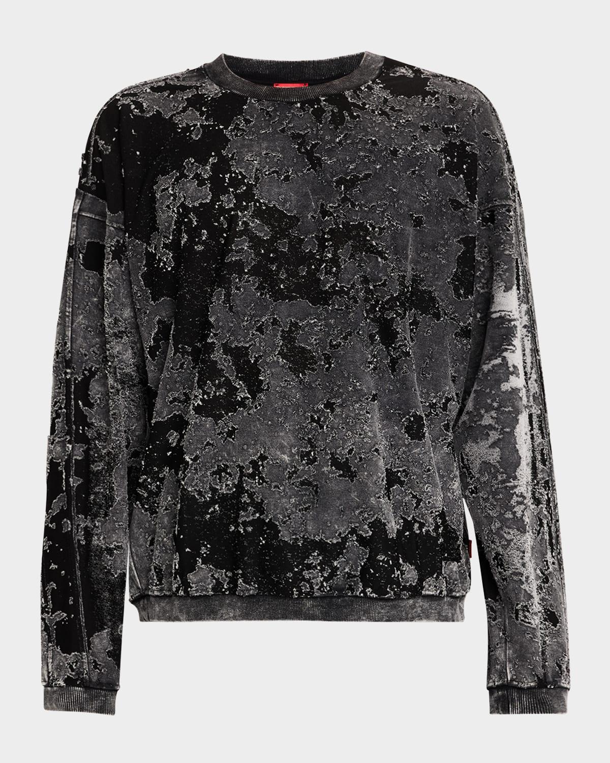 Men's Devore Burnout Camo Sweatshirt Product Image